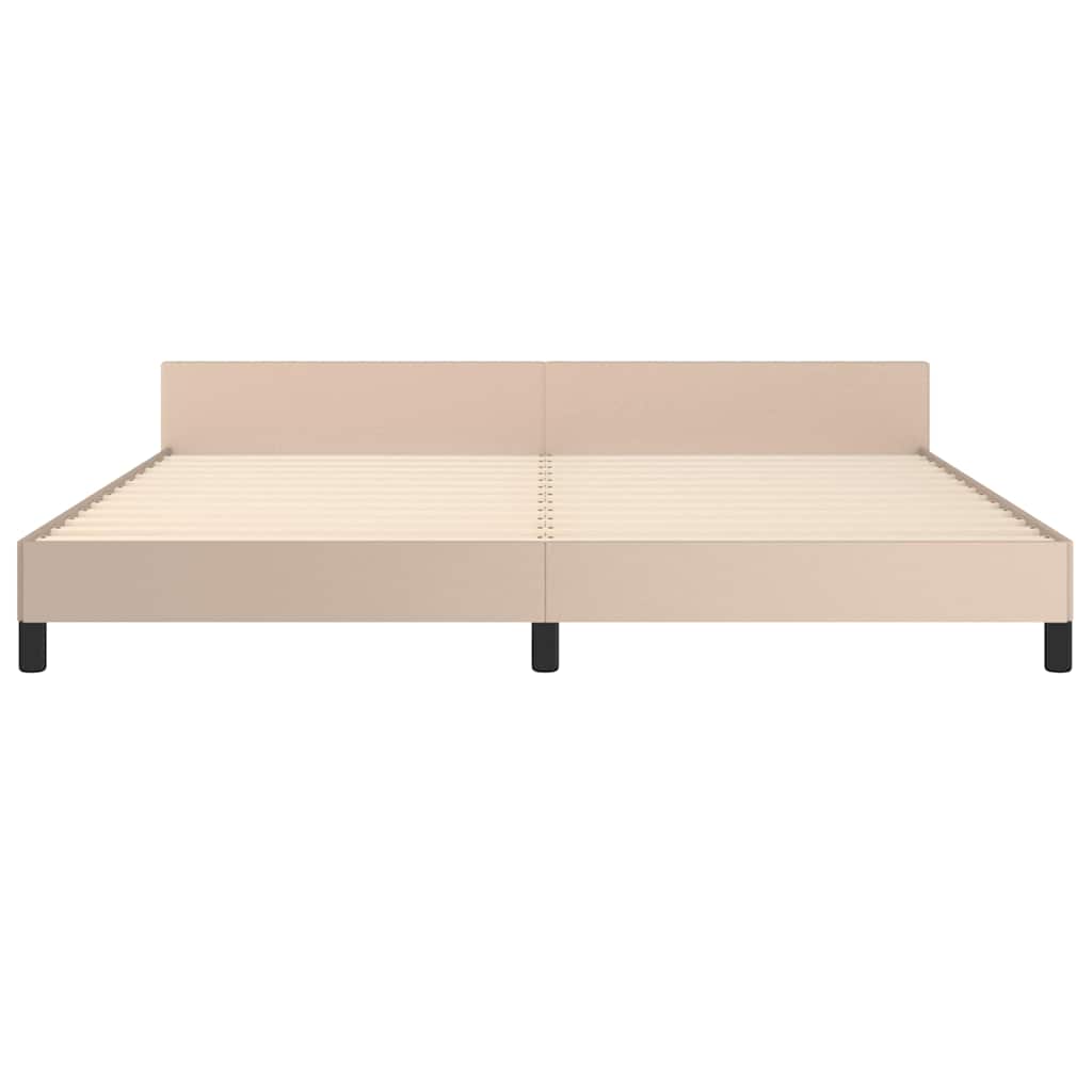 Okvir za krevet s uzglavljem bez madraca cappuccina 200x200 cm