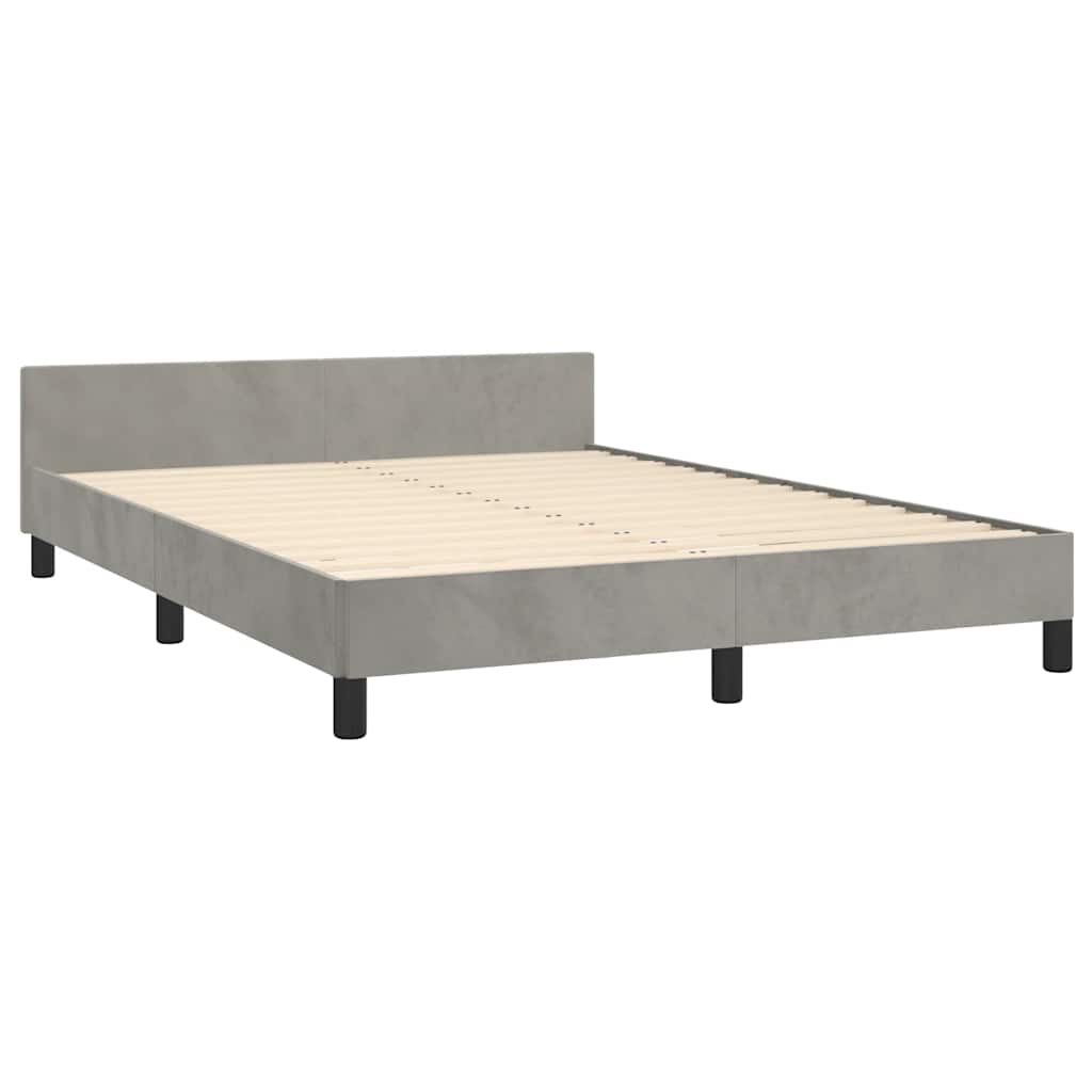 Okvir za krevet bez madraca svjetlosivi 140x200 cm baršunasti