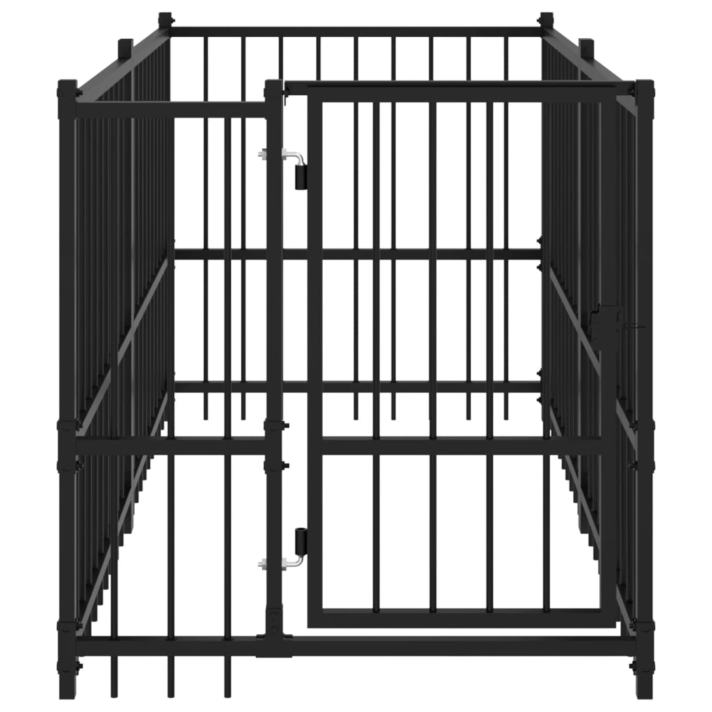 Kavez za pse crni 193,5 x 97 x 100 cm čelični