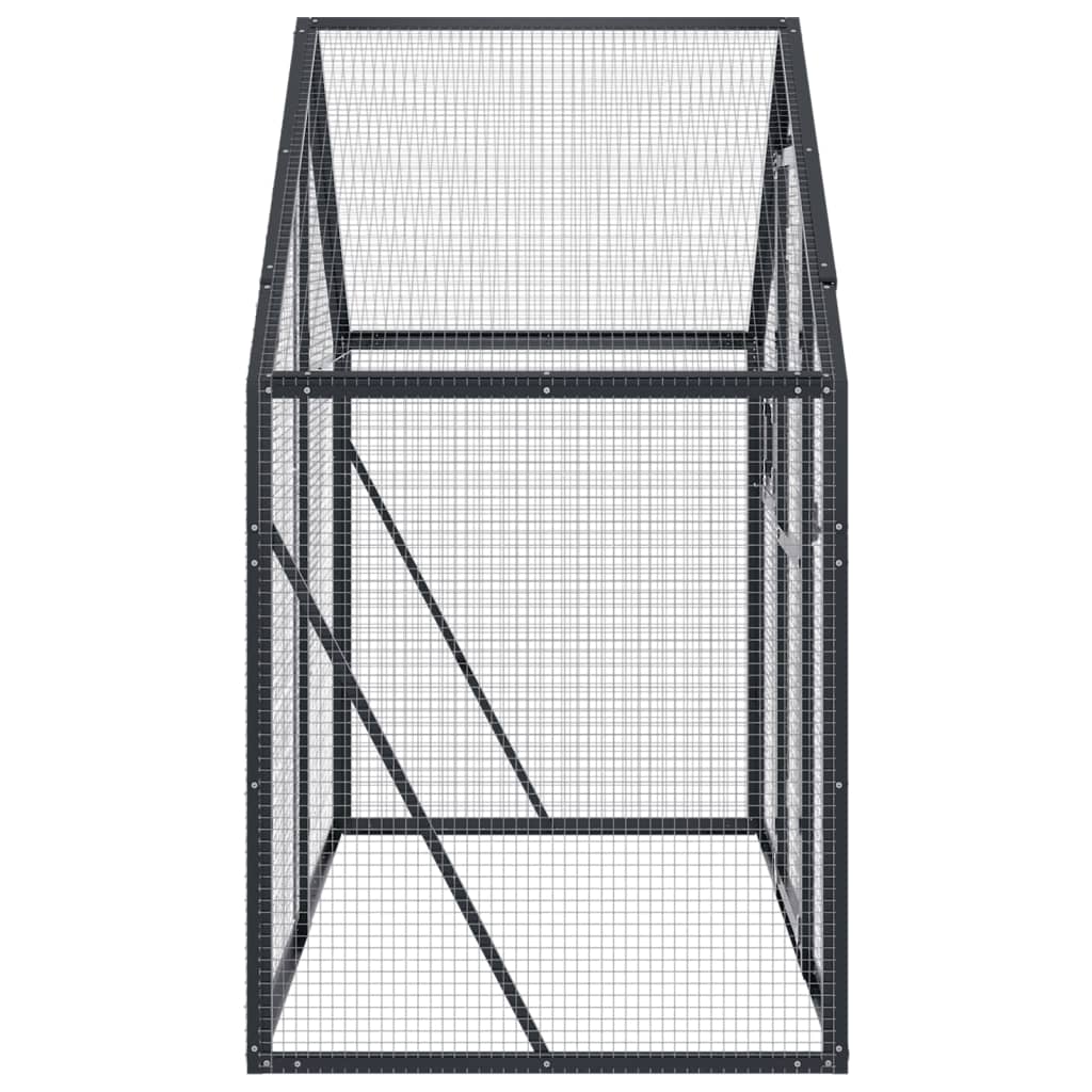 Kavez za ptice antracit 179 x 100 x 185 cm aluminijski