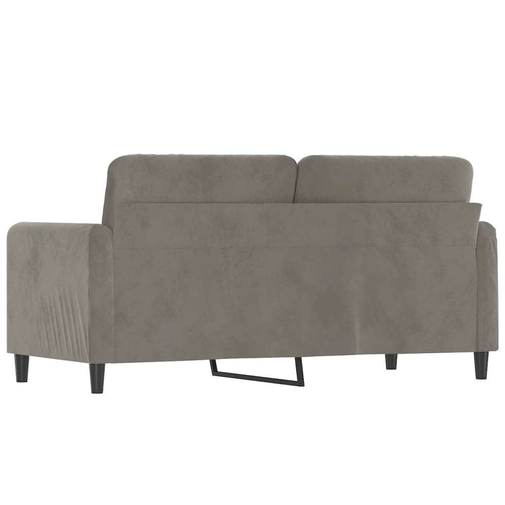 Dvosjed Svjetlosiva 140 cm baršunasti