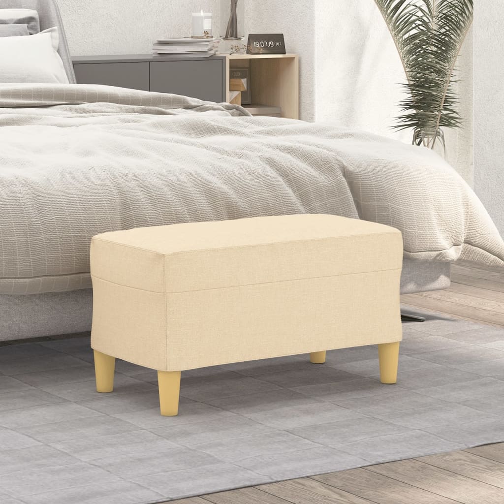 Klupa krem 70 x 35 x 41 cm od tkanine