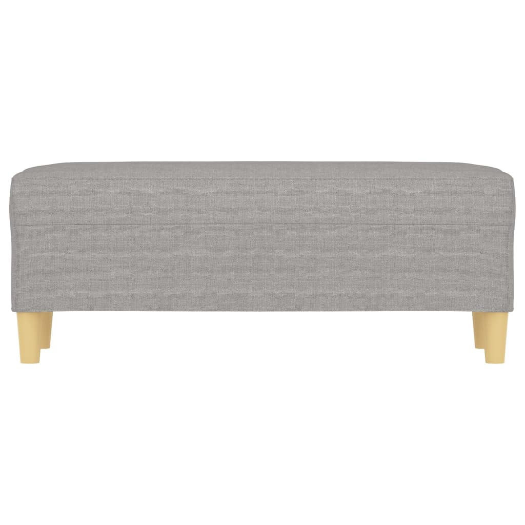 Klupa svjetlosiva 100 x 35 x 41 cm od tkanine
