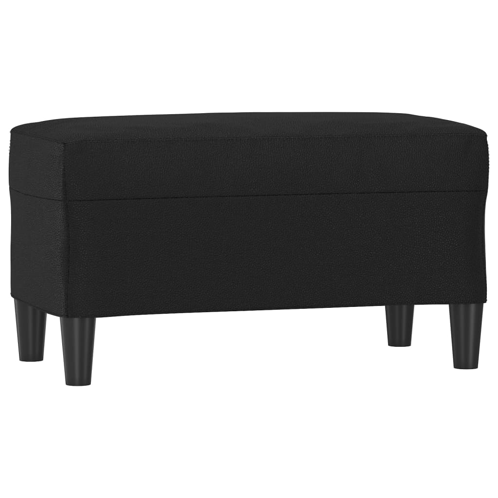 Klupa crna 70 x 35 x 41 cm od umjetne kože