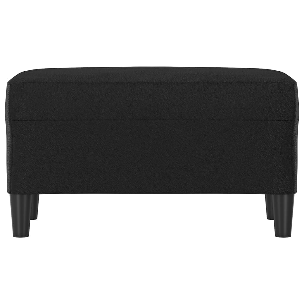 Klupa crna 70 x 35 x 41 cm od umjetne kože