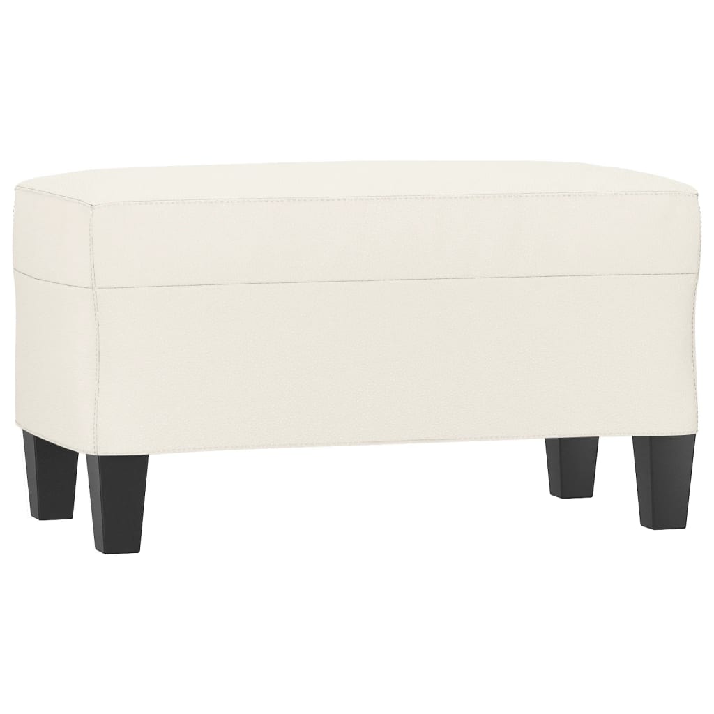 Klupa krem 70 x 35 x 41 cm od umjetne kože