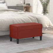 Klupa crvena boja vina 70 x 35 x 41 cm od umjetne kože