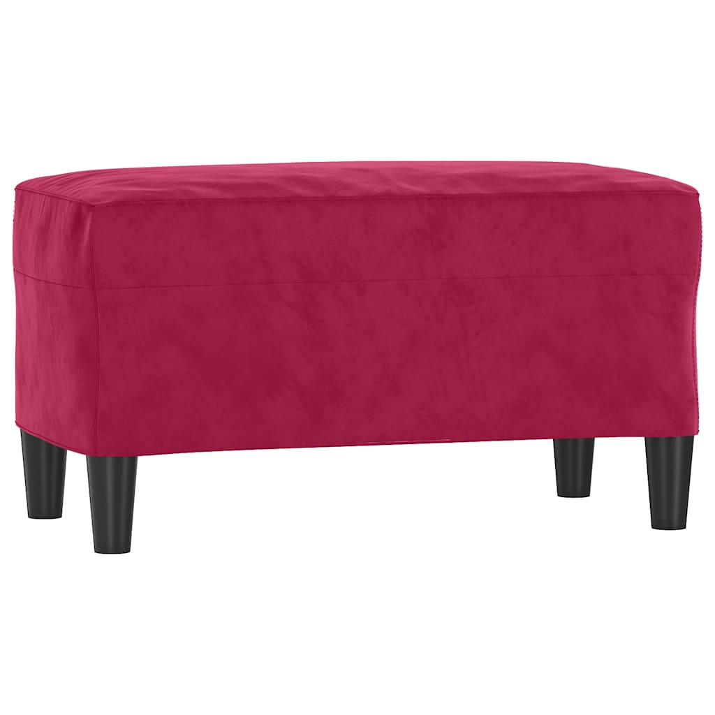 Klupa crvena boja vina 70 x 35 x 41 cm baršunasta
