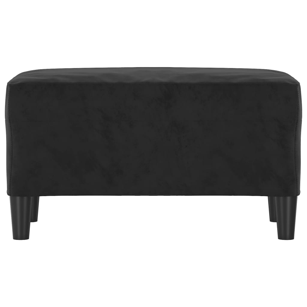 Klupa crna 70 x 35 x 41 cm baršunasta