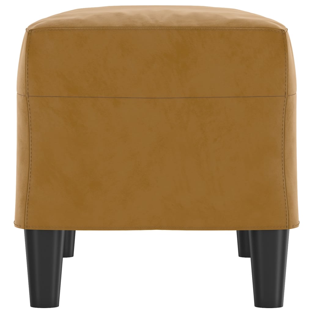 Klupa smeđa 70 x 35 x 41 cm baršunasta