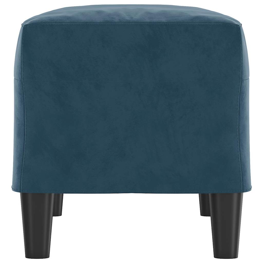 Klupa plava 70 x 35 x 41 cm baršunasta