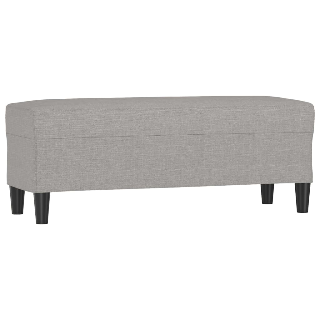 Klupa svjetlosiva 100 x 35 x 41 cm od tkanine