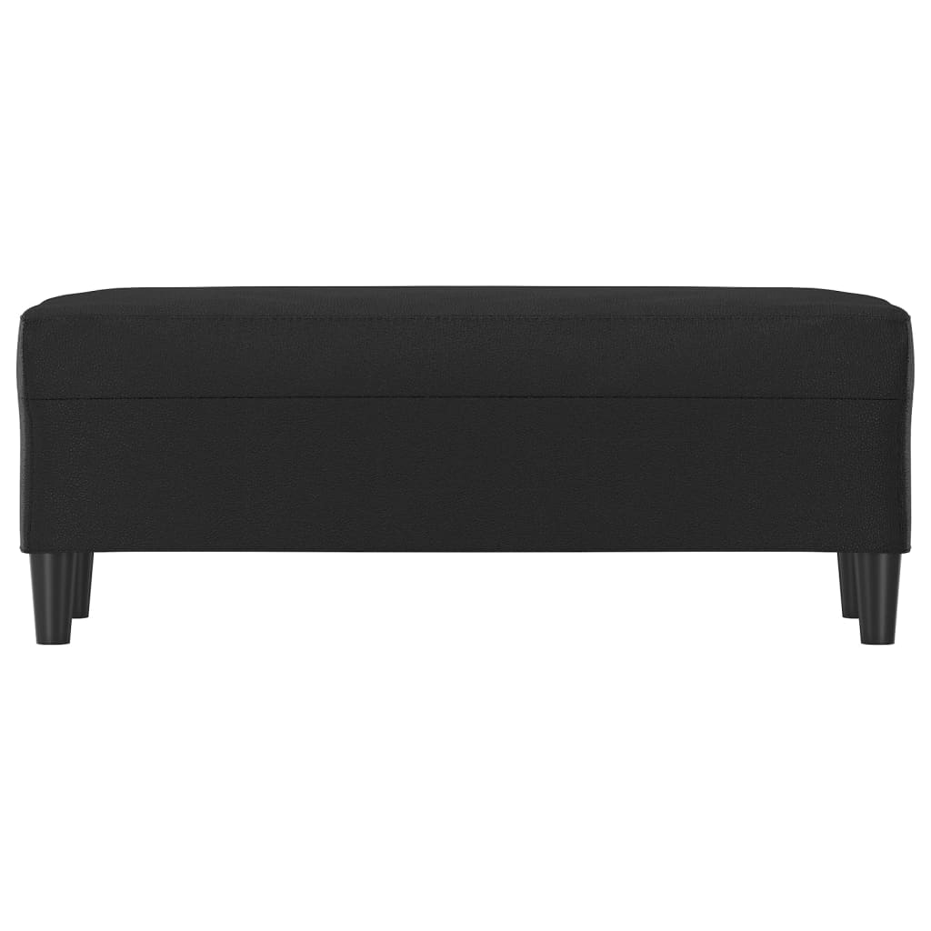 Klupa crna 100 x 35 x 41 cm od umjetne kože
