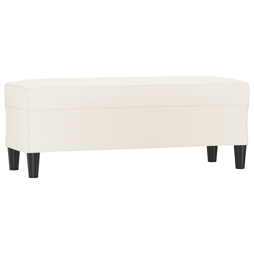 Klupa krem 100 x 35 x 41 cm od umjetne kože