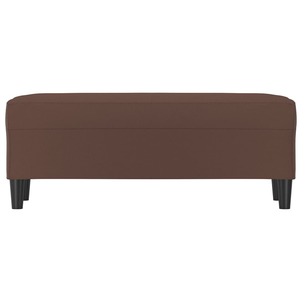 Klupa smeđa 100 x 35 x 41 cm od umjetne kože