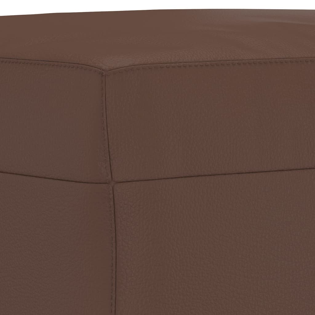 Klupa smeđa 100 x 35 x 41 cm od umjetne kože