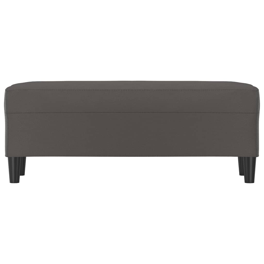 Klupa siva 100 x 35 x 41 cm od umjetne kože