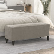Klupa svjetlosiva 100 x 35 x 41 cm baršunasti