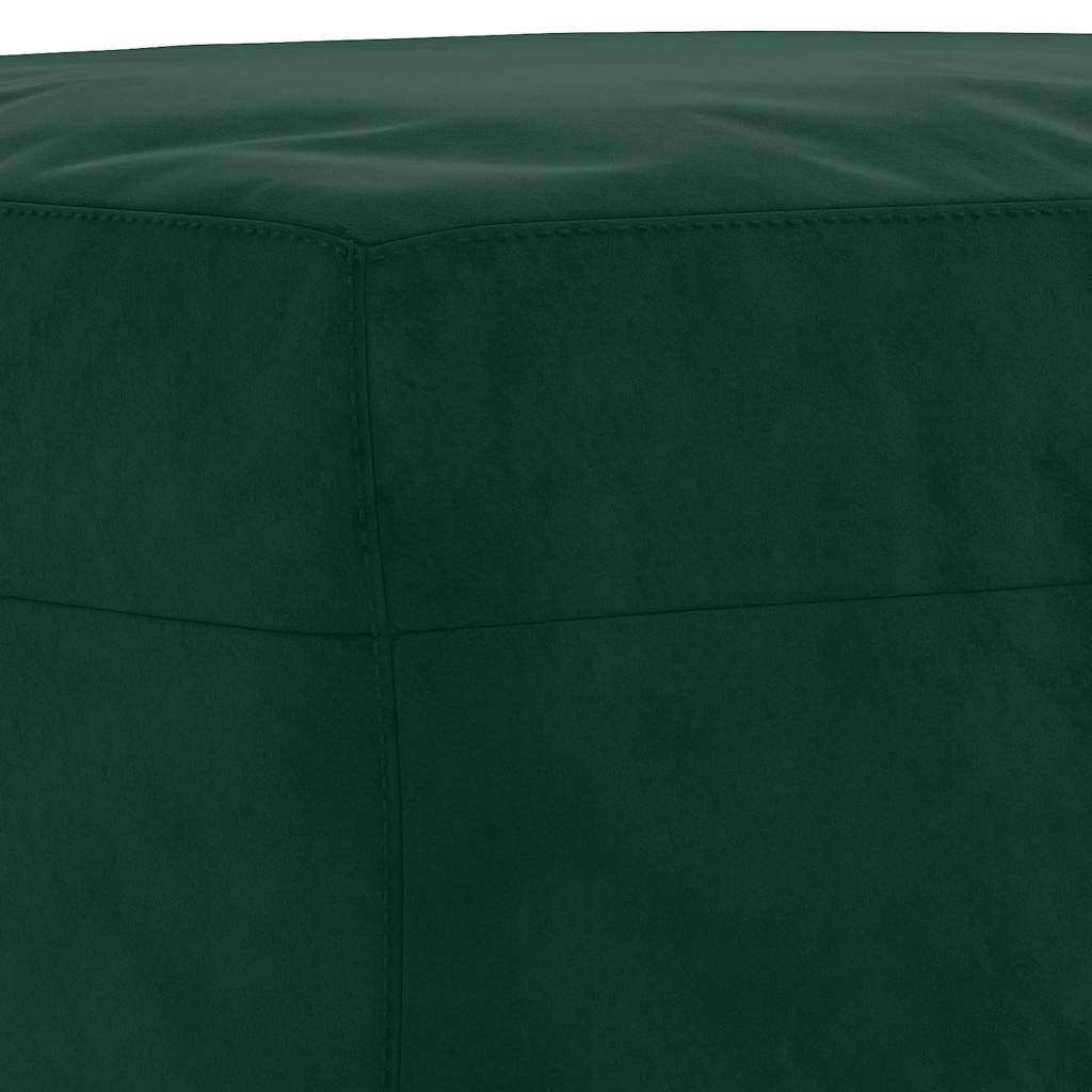 Klupa tamnozelena 100x35x41 cm baršunasta