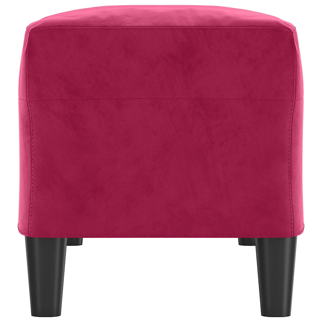 Klupa crvena boja vina 100 x 35 x 41 cm baršunasta