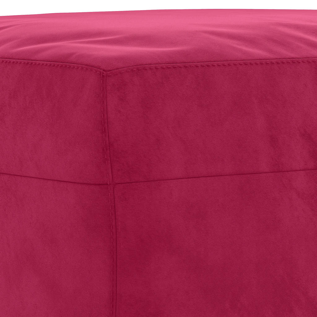 Klupa crvena boja vina 100 x 35 x 41 cm baršunasta