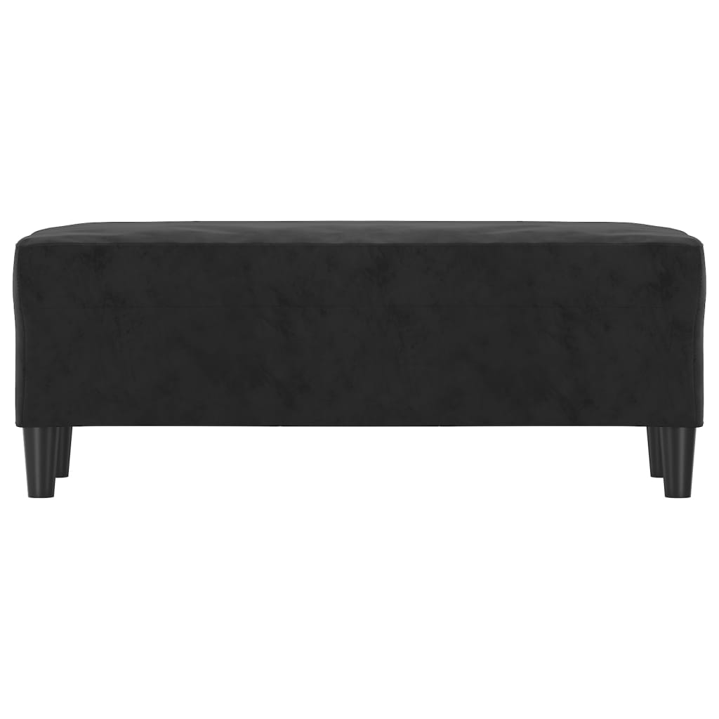 Klupa crna 100x35x41 cm baršunasta