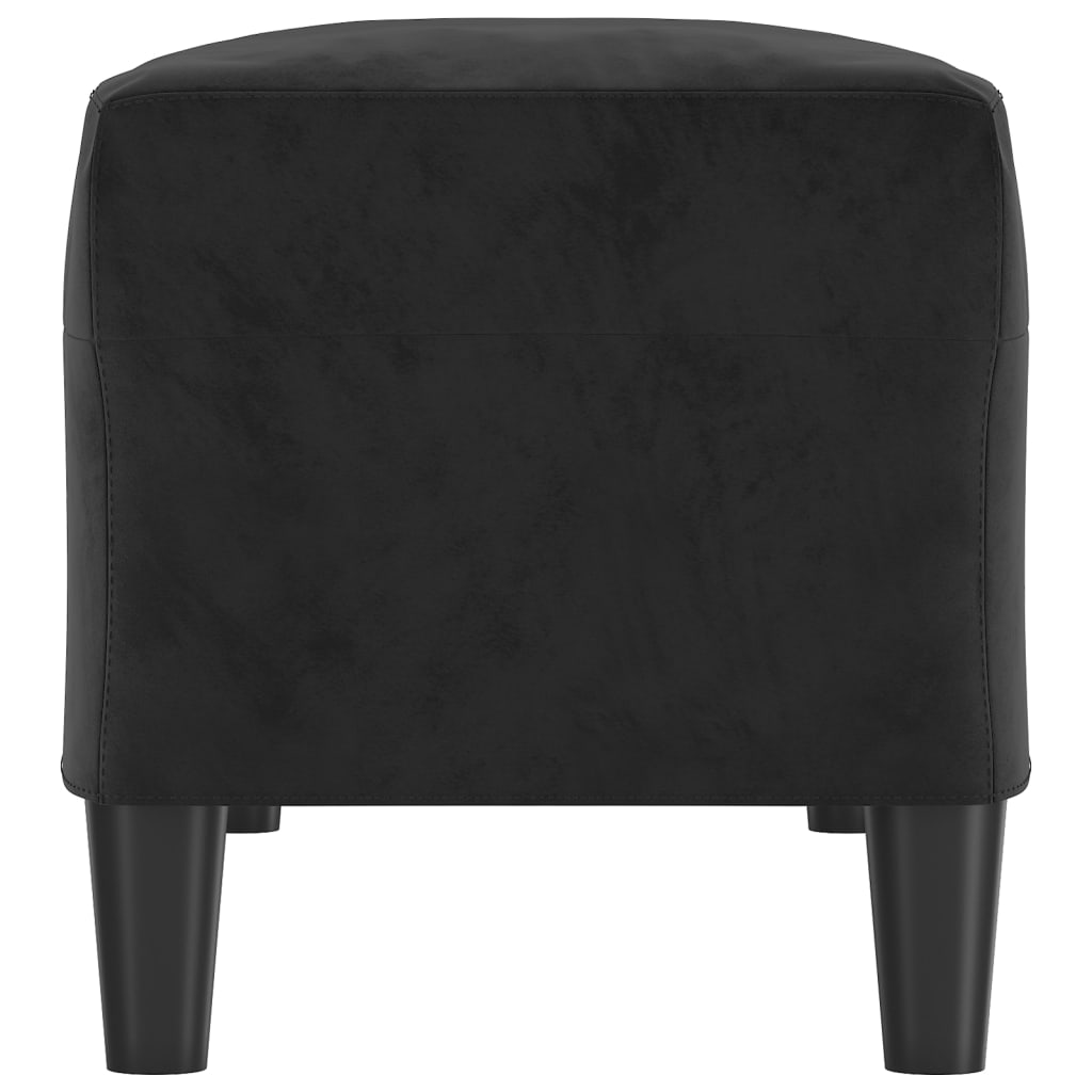 Klupa crna 100x35x41 cm baršunasta