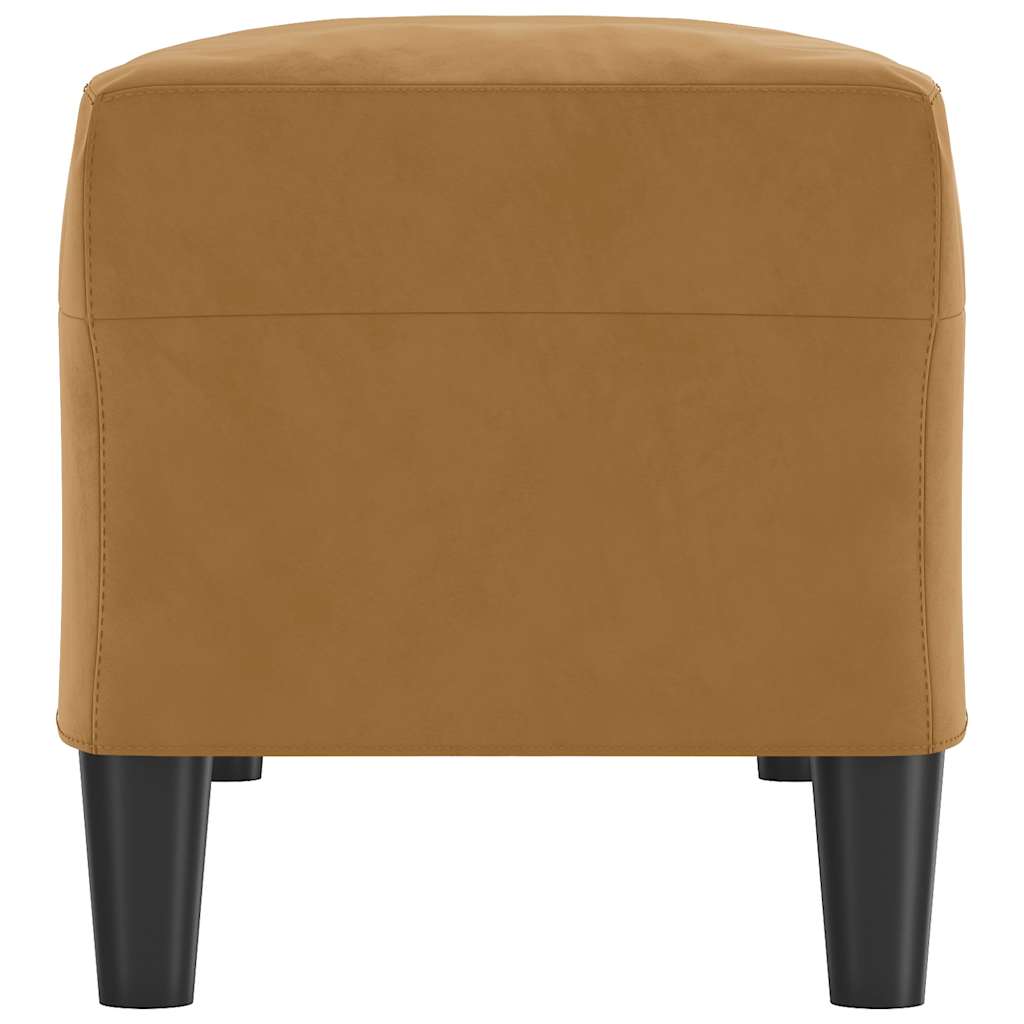 Klupa smeđa 100x35x41 cm baršunasta