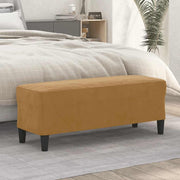 Klupa smeđa 100x35x41 cm baršunasta