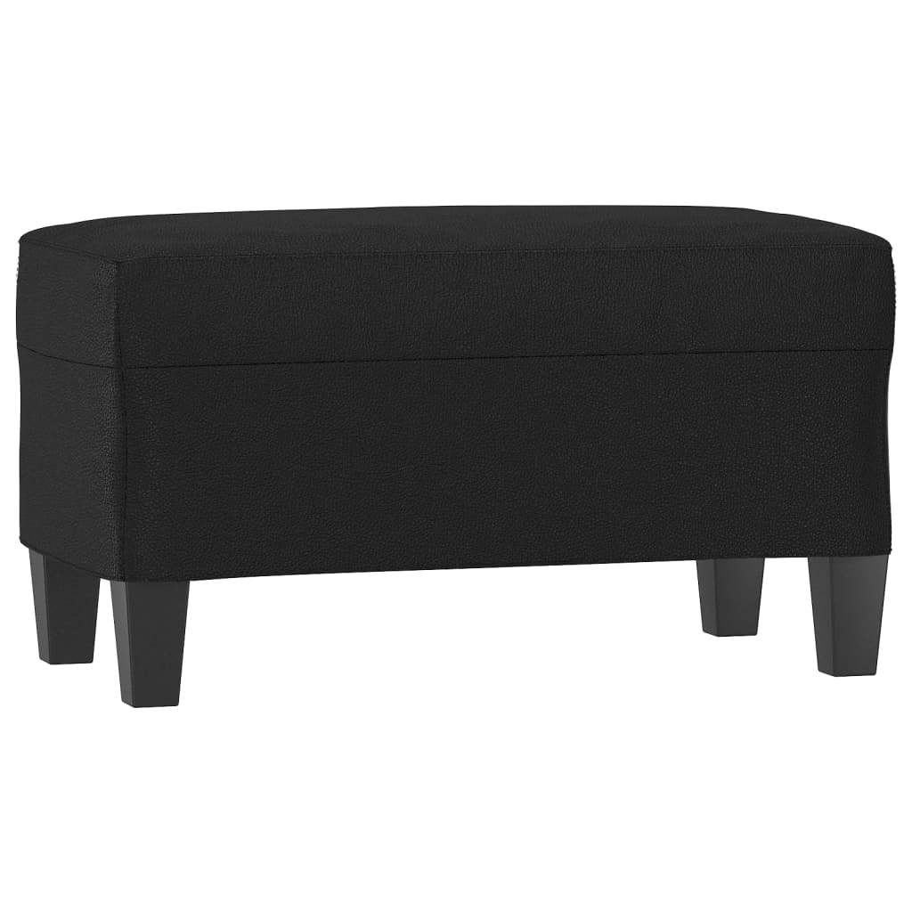 Klupa crna 70 x 35 x 41 cm od umjetne kože