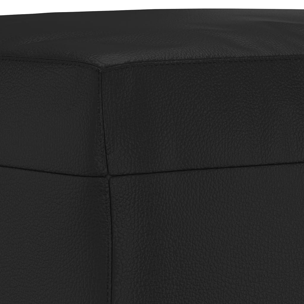 Klupa crna 70 x 35 x 41 cm od umjetne kože