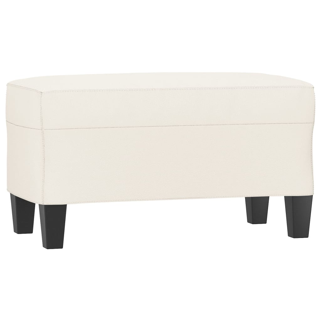 Klupa krem 70 x 35 x 41 cm od umjetne kože