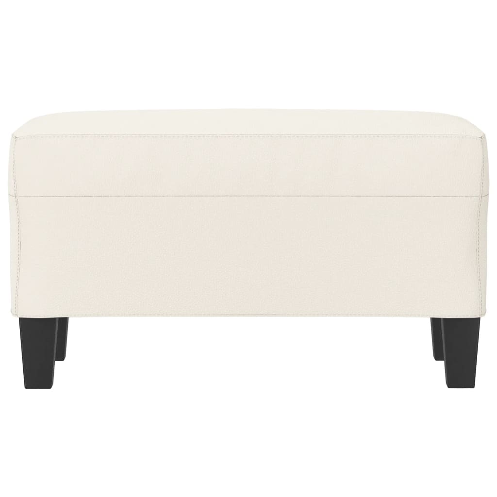 Klupa krem 70 x 35 x 41 cm od umjetne kože