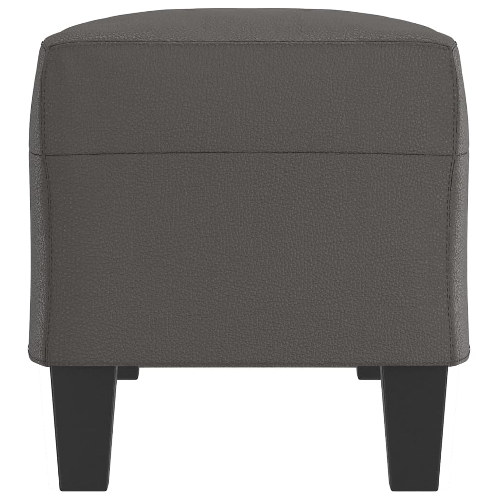 Klupa siva 100 x 35 x 41 cm od umjetne kože