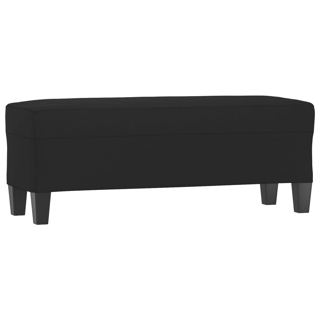 Klupa crna 100 x 35 x 41 cm od mikrovlakana