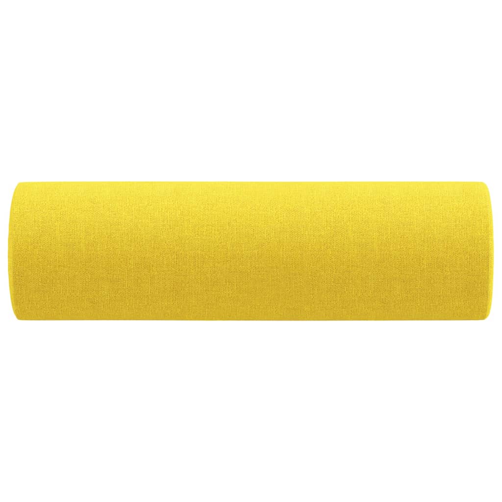 Ukrasni jastuci 2 kom svjetložuti Ø 15 x 50 cm od tkanine