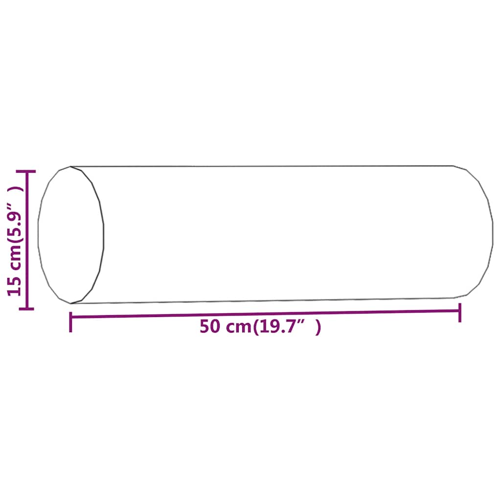 Ukrasni jastuci 2 kom tamnozeleni Ø 15 x 50 cm baršunasti