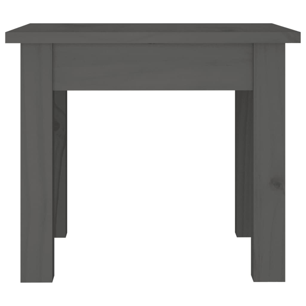 Stolić za kavu sivi 35x35x30 cm od masivne borovine