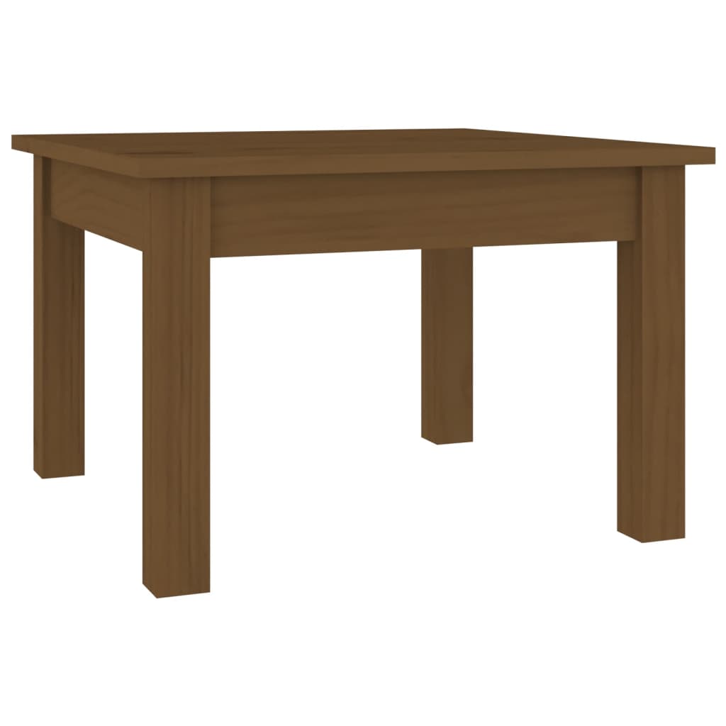 Stolić za kavu boja meda 45 x 45 x 30 cm od masivne borovine