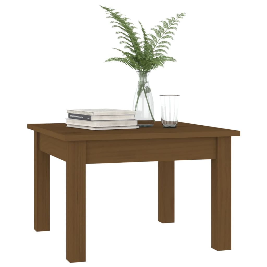 Stolić za kavu boja meda 45 x 45 x 30 cm od masivne borovine