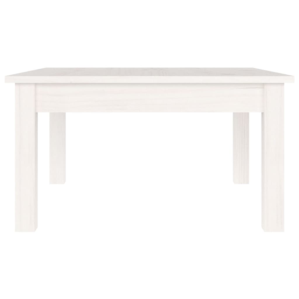 Stolić za kavu bijeli 55x55x30 cm od masivne borovine