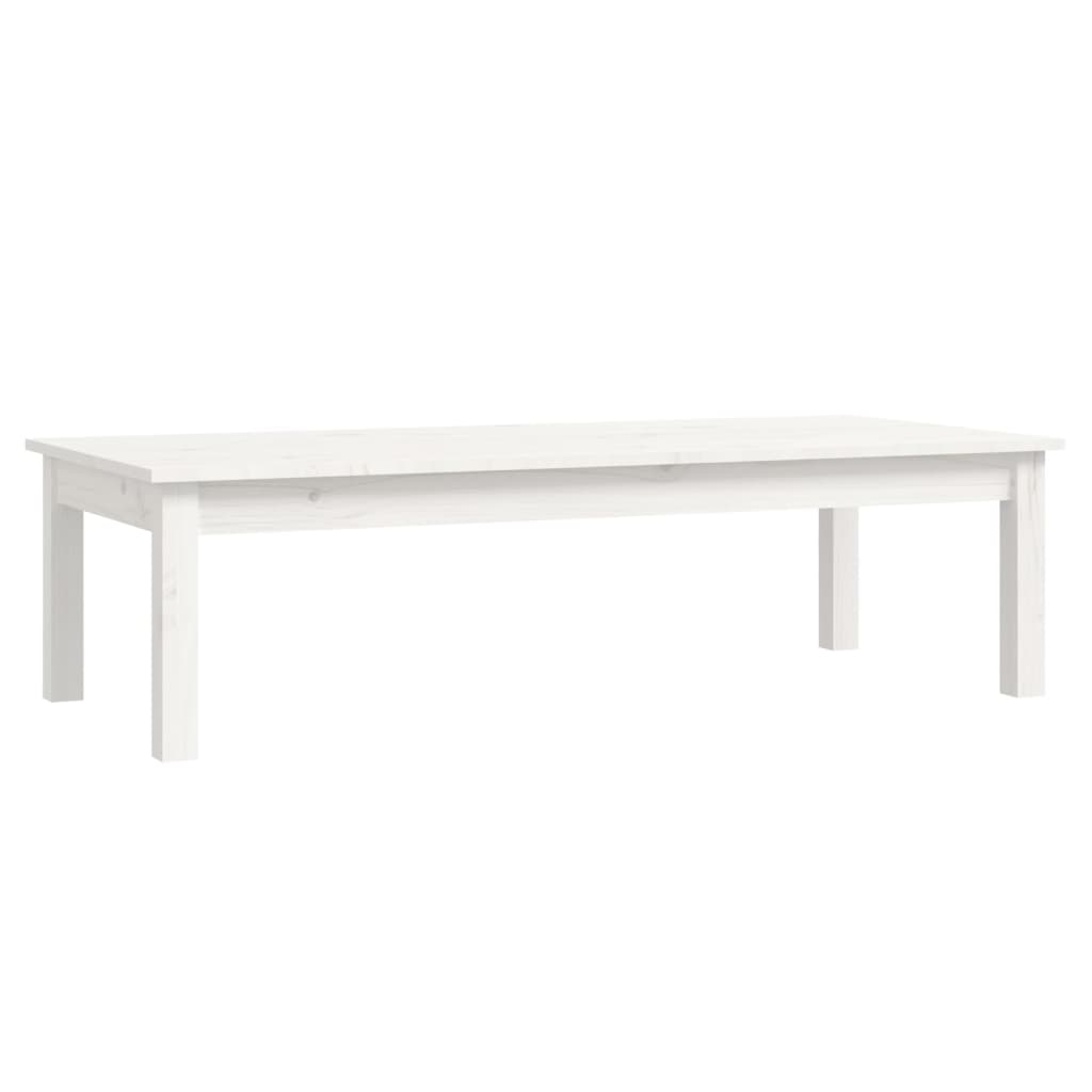 Stolić za kavu bijeli 110x50x30 cm od masivne borovine