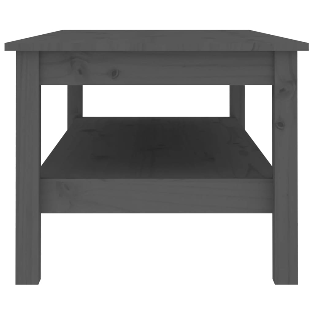Stolić za kavu sivi 110x50x40 cm od masivne borovine