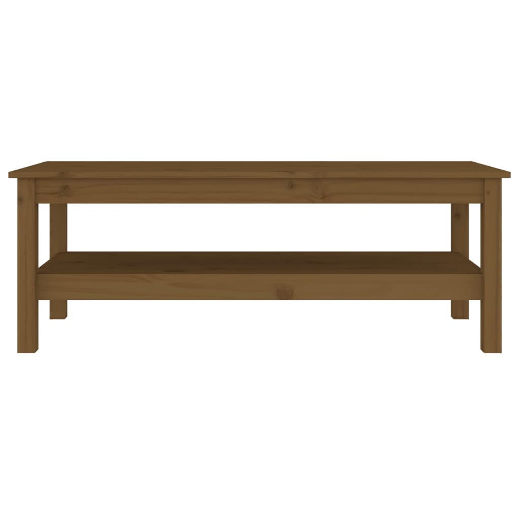 Stolić za kavu boja meda 110x50x40 cm od masivne borovine