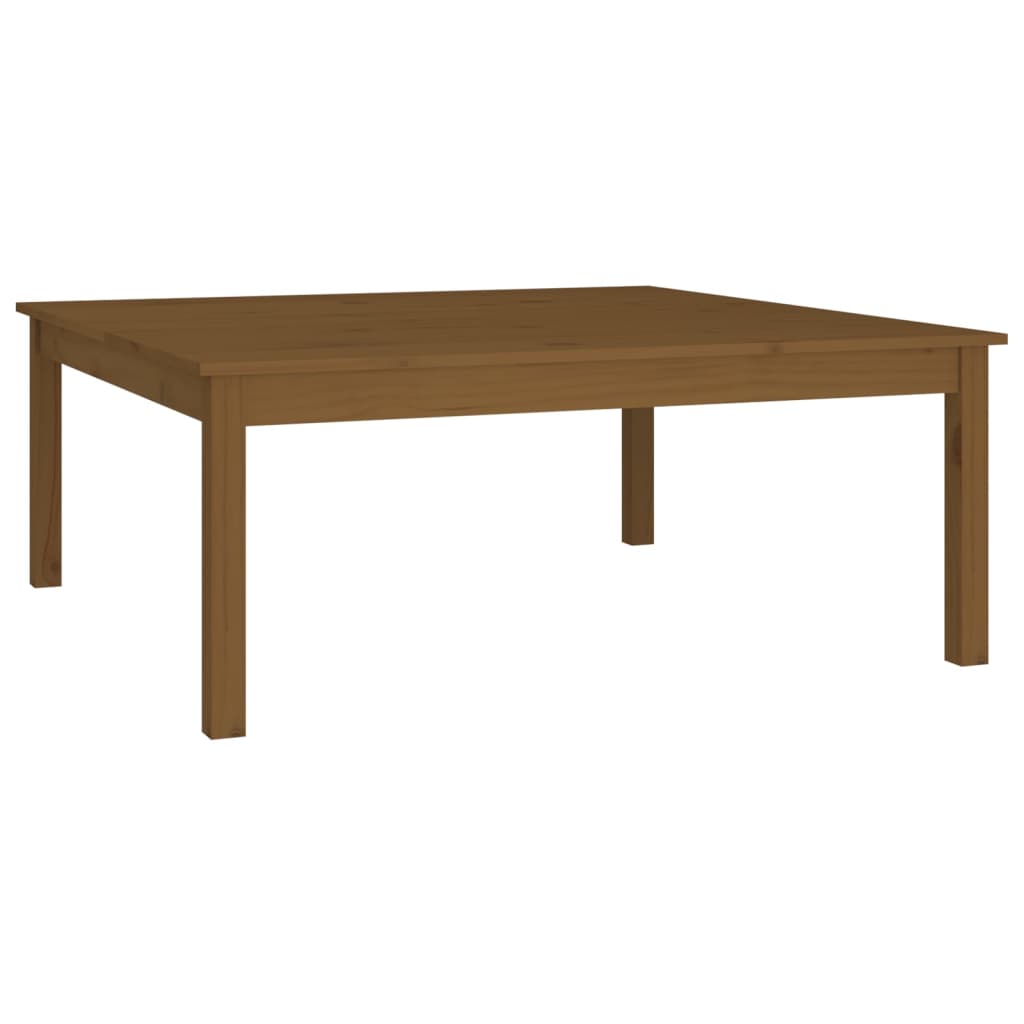 Stolić za kavu boja meda 100x100x40 cm od masivne borovine