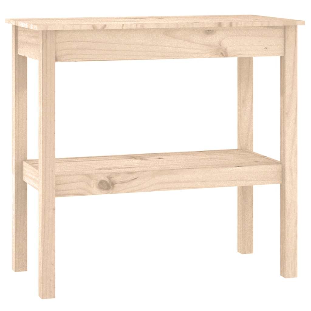 Konzolni stol crni 80 x 40 x 75 cm od masivne borovine