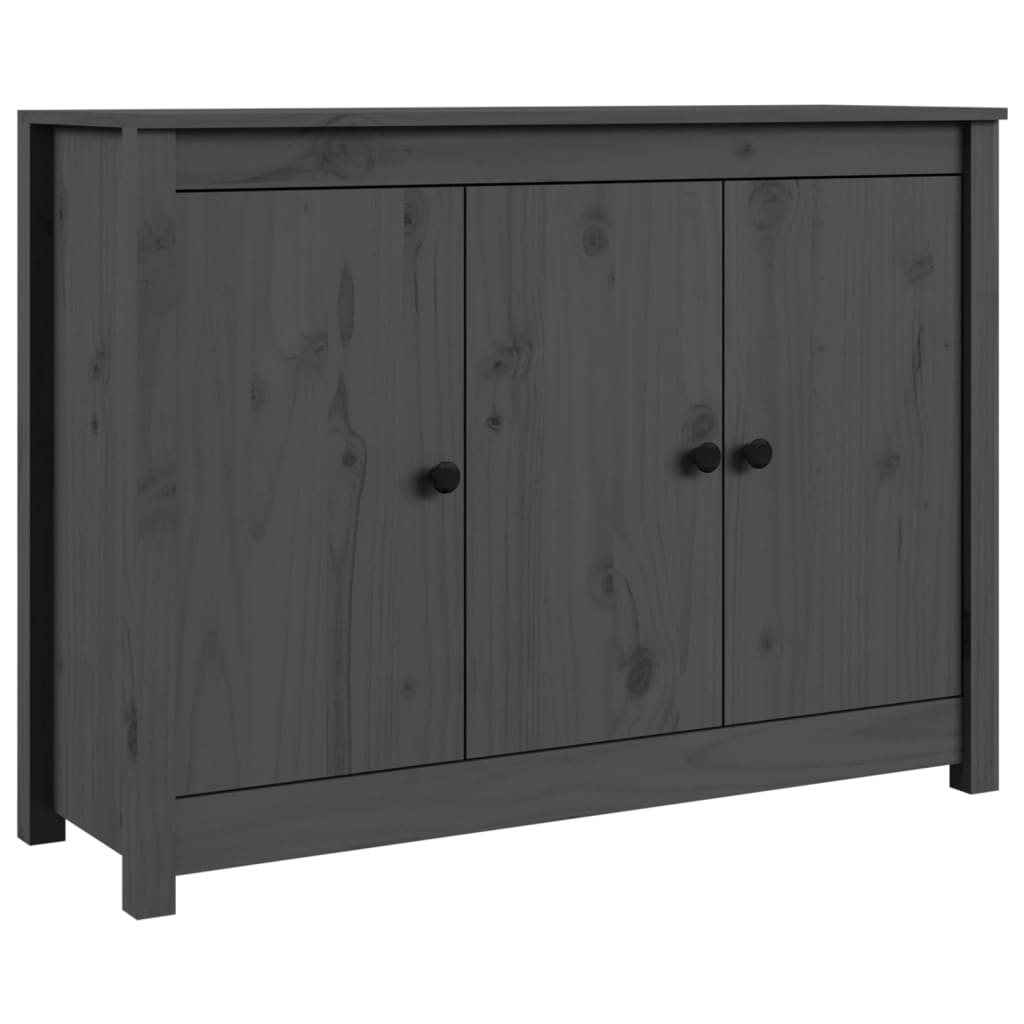 Komoda sivi 100 x 35 x 74 cm od masivne borovine