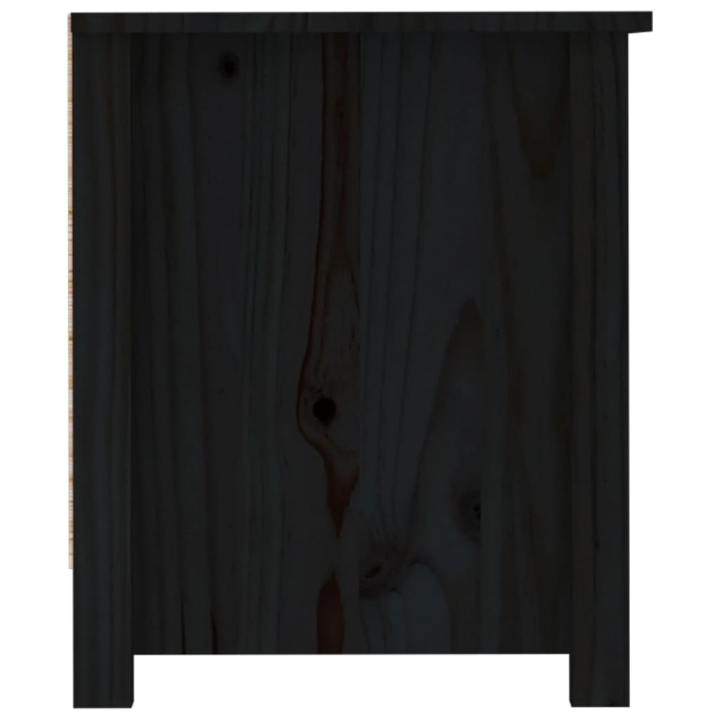 Ormarić za cipele crni 110 x 38 x 45,5 cm od masivne borovine