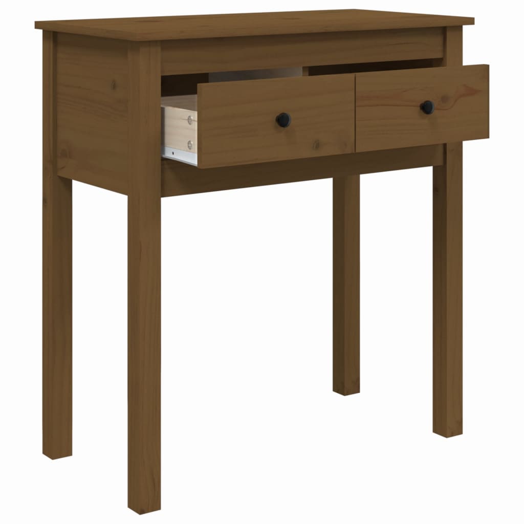 Konzolni stol boja meda 70 x 35 x 75 cm od masivne borovine