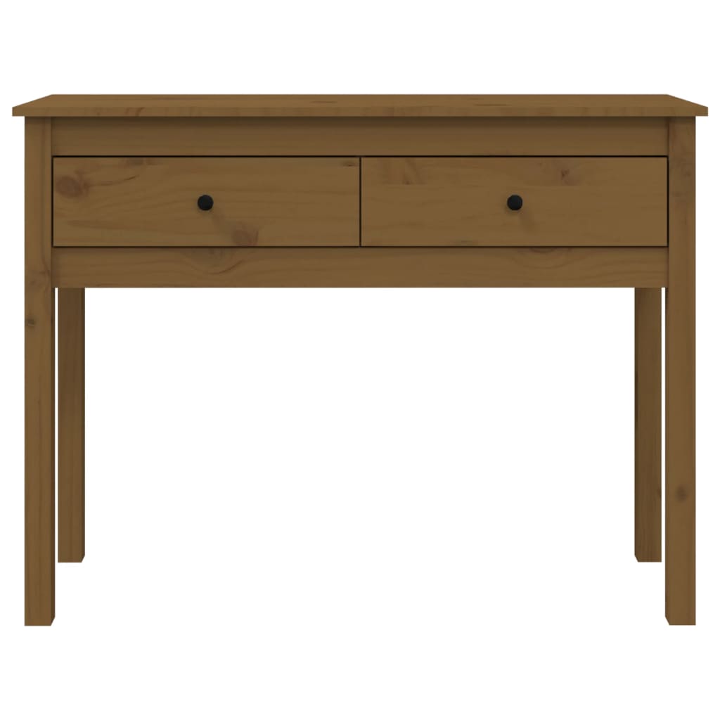 Konzolni stol boja meda 100x35x75 cm od masivne borovine